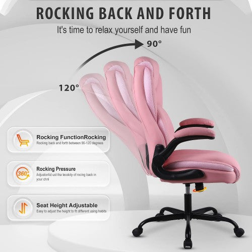 KASORIX Ergonomic Office Chair, Adjustable Swivel Chair with PU Leather, High-Back Lumbar Support, Flip-Up Armrests for Home, Office KASORIX Ergonomic Office Chair, Adjustable Swivel Chair with PU Leather, High-Back Lumbar Support, Flip-Up Armrests for Home, Office